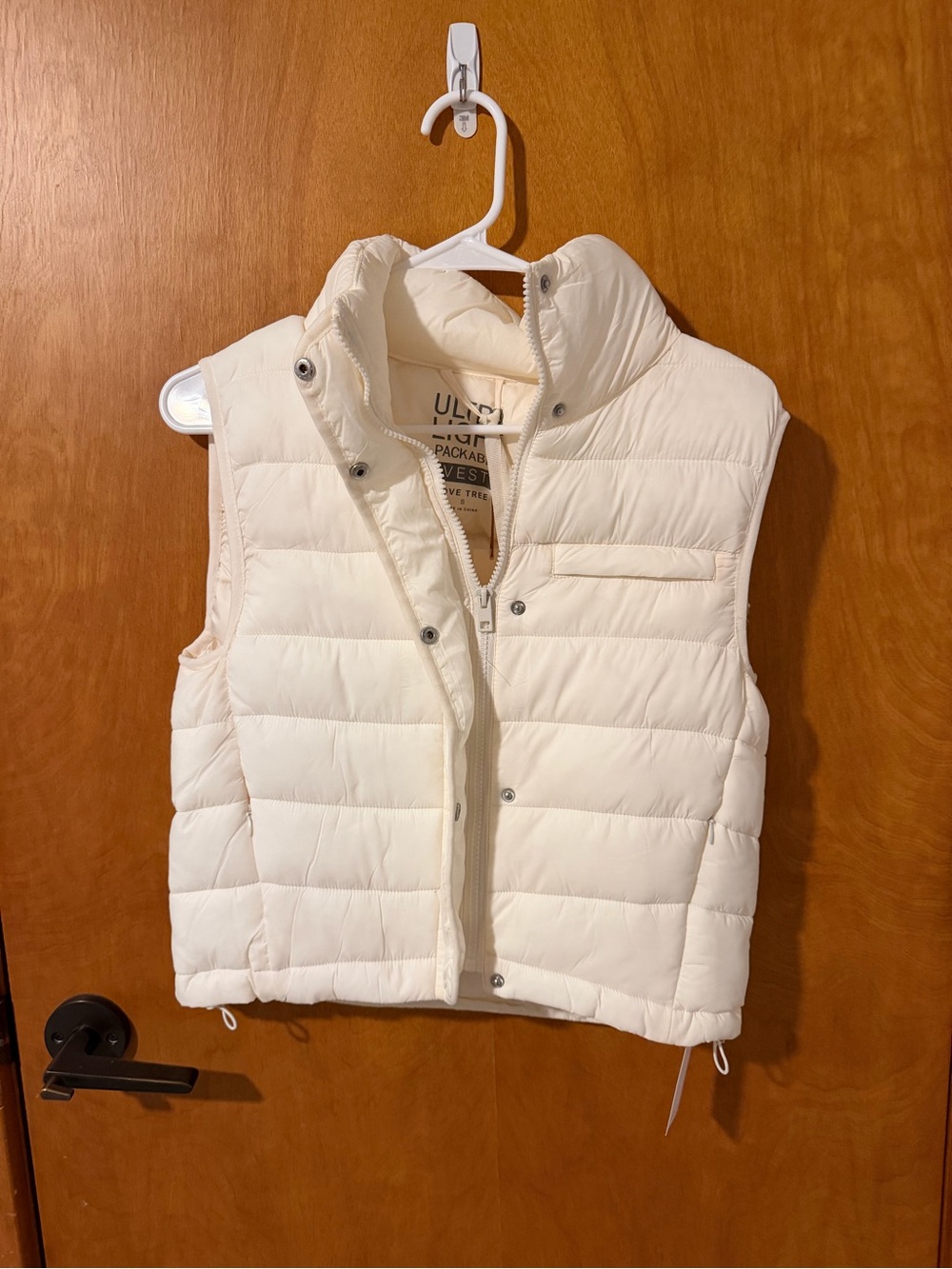 White Quilted Puffer Vest